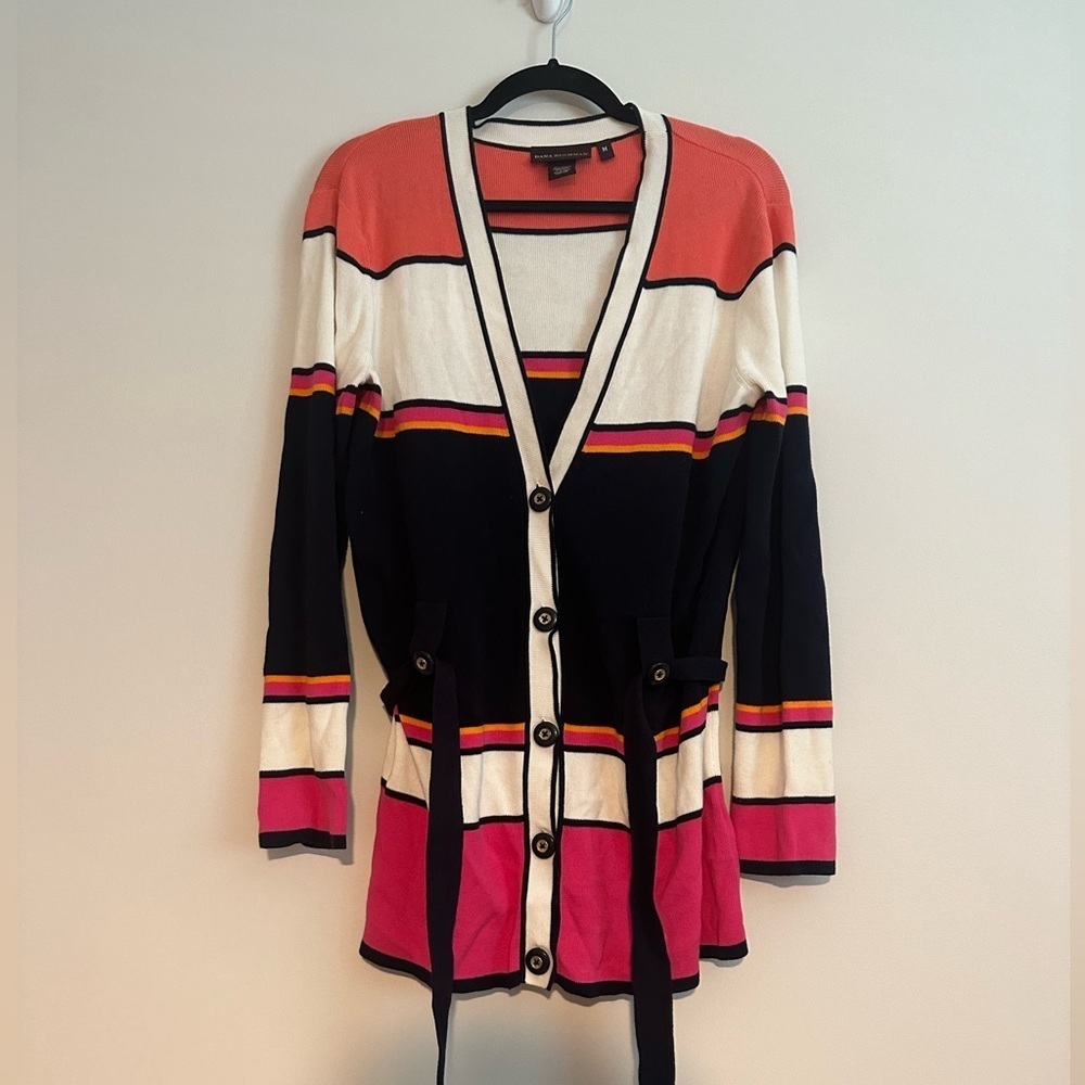 Dana Buchman color block Cardigan size medium